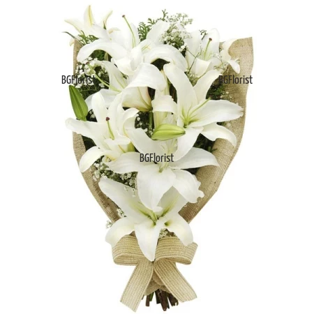 Send bouquet of lilies by courier to Sofia