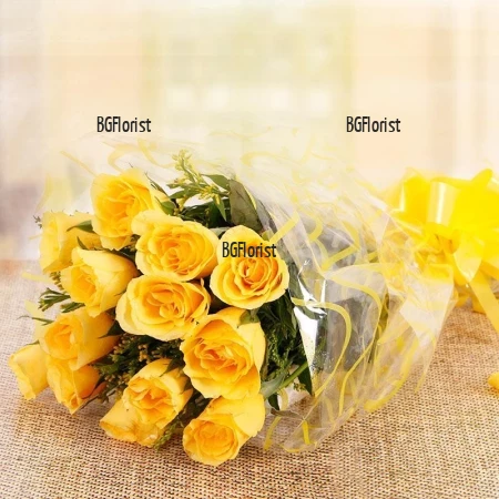 Send a bouquet of yellow roses to Sofia.