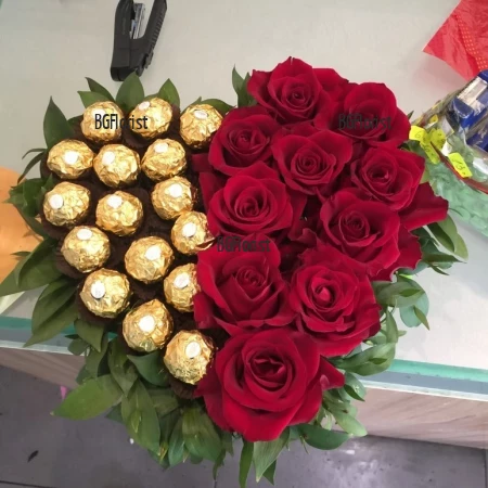 Send heart of roses and chocolates to Sofia.