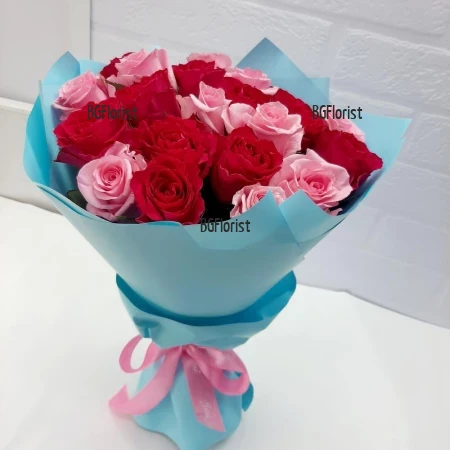 Send bouquet of roses by courier to Ruse