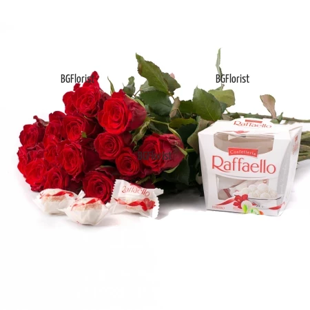 Order online and send to Bulgaria roses and chocolates