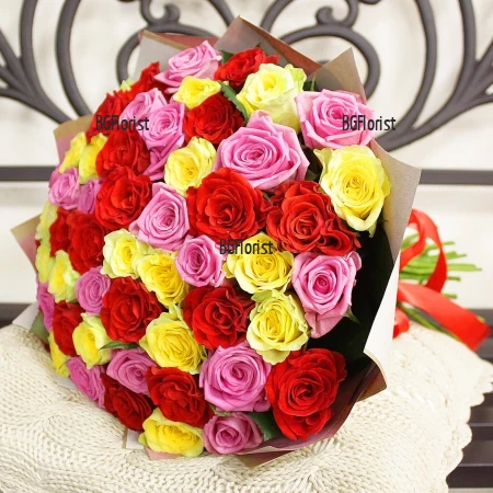 Delivery of a bouquet of 51 roses