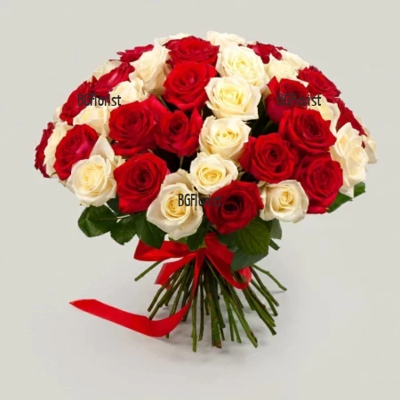 Delivery of a bouquet of 51 roses to Bulgaria